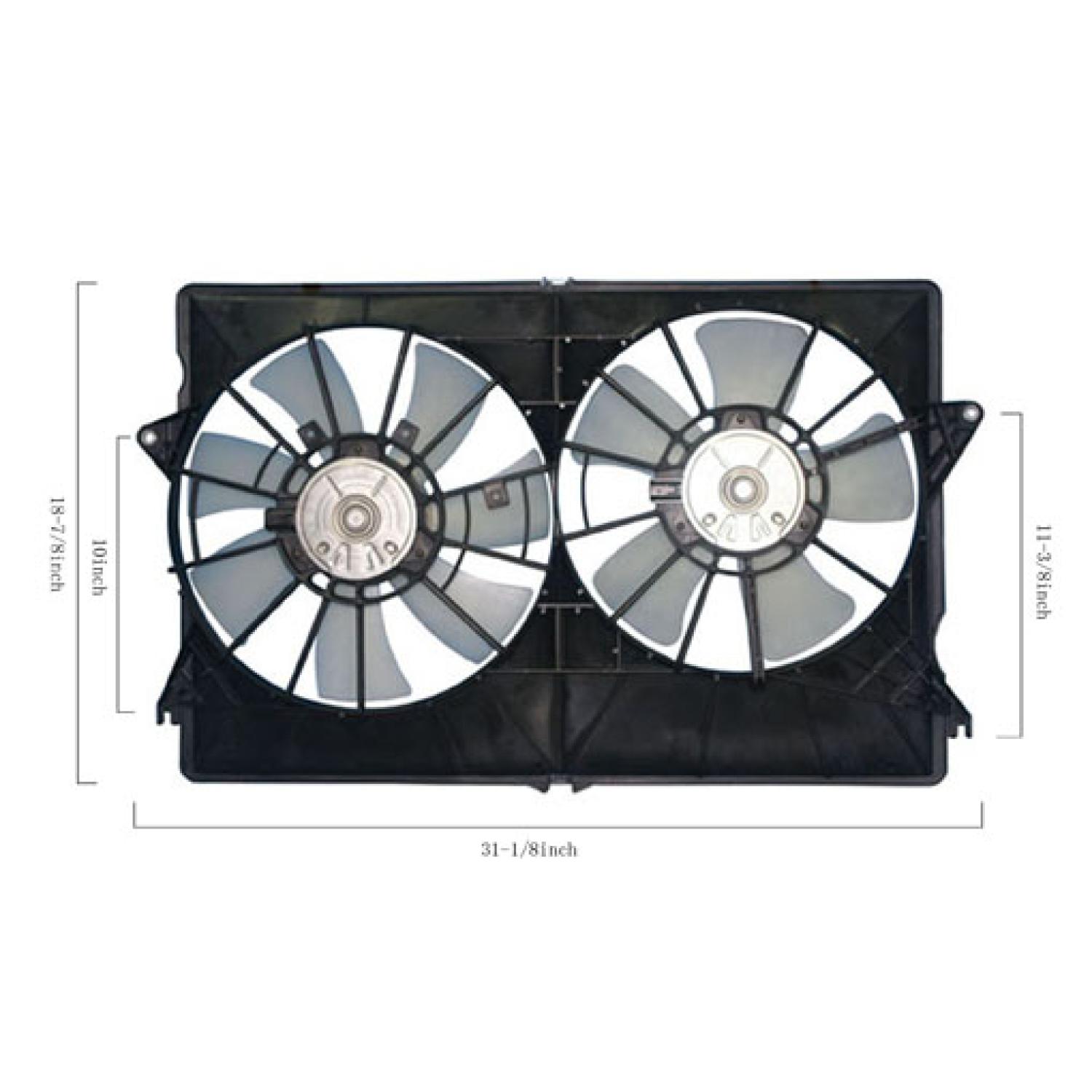 Agility Auto Parts 6015102 Dual Radiator and Condenser Fan Assembly product image 1 of 2