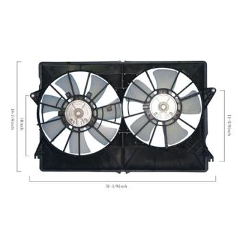2007 Chrysler Pacifica Dual Radiator and Condenser Fan Assembly Agility Auto Parts 6015102 image 1 of 2