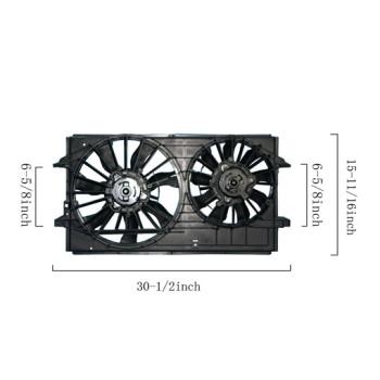 2006 Pontiac G6 Dual Radiator and Condenser Fan Assembly