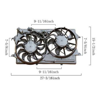 2002 Ford Focus Dual Radiator and Condenser Fan Assembly Agility Auto Parts 6018124 image 1 of 2