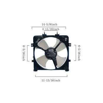 1993 Honda Civic del Sol A/C Condenser Fan Assembly Agility Auto Parts 6019120 image 1 of 2