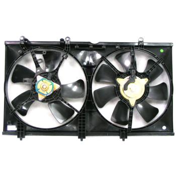 2003 Mitsubishi Lancer Dual Radiator and Condenser Fan Assembly