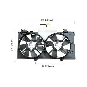 2008 Mazda 6 Dual Radiator and Condenser Fan Assembly Agility Auto Parts 6028117 image 1 of 2
