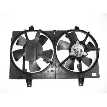 2003 Nissan Maxima Dual Radiator and Condenser Fan Assembly