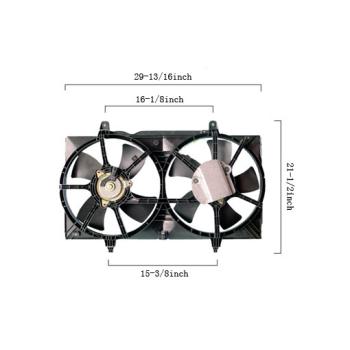 2007 Nissan Murano Dual Radiator and Condenser Fan Assembly Agility Auto Parts 6029137 image 1 of 1