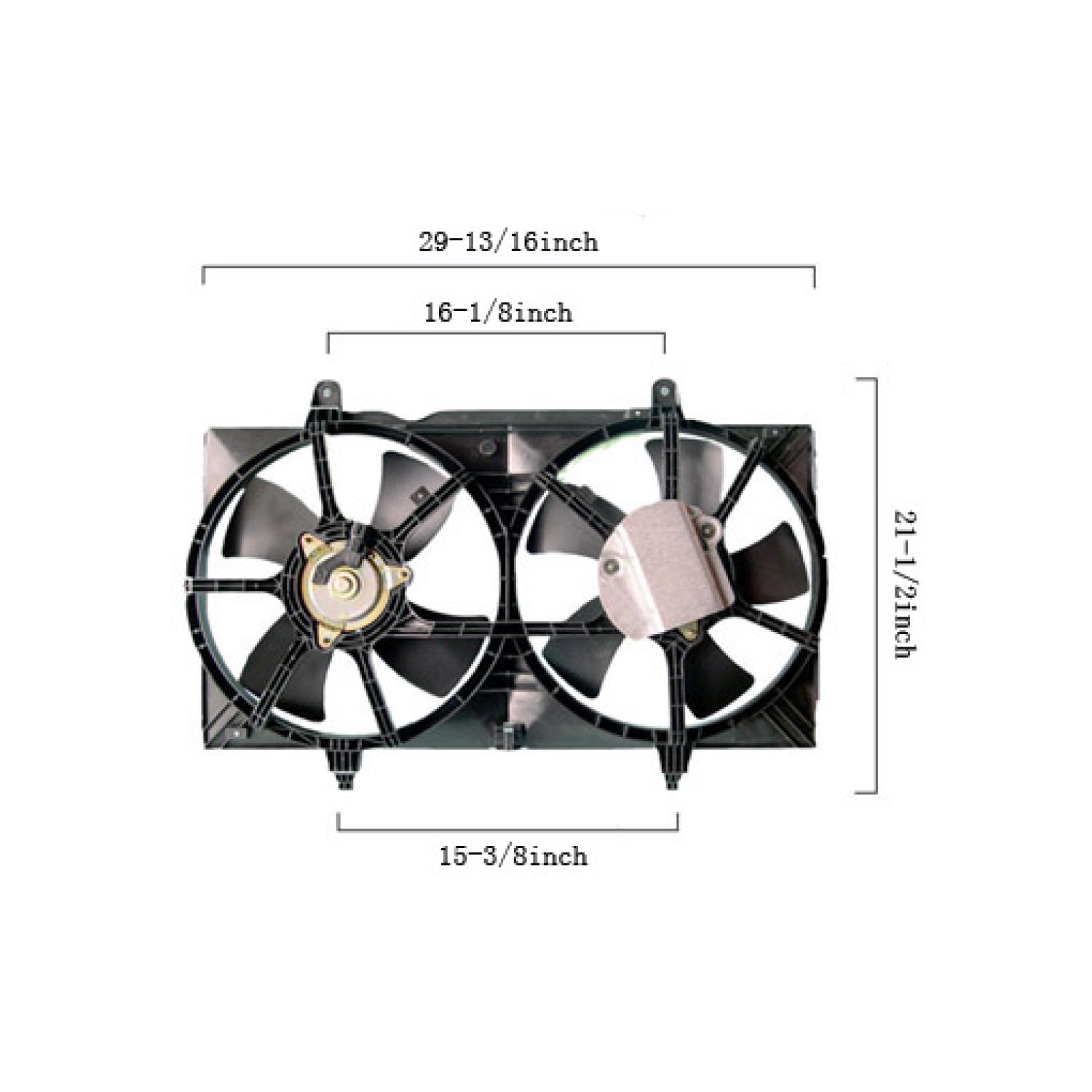 Agility Auto Parts 6029140 Dual Radiator and Condenser Fan Assembly product image 1 of 1
