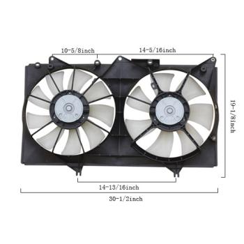 2006 Toyota Camry Dual Radiator and Condenser Fan Assembly Agility Auto Parts 6034127 image 1 of 1