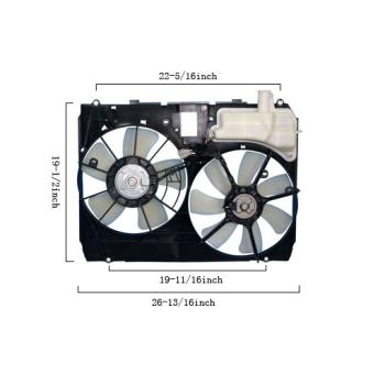 2005 Toyota Sienna Dual Radiator and Condenser Fan Assembly