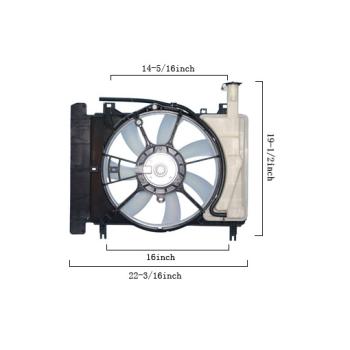 2012 Scion xD Dual Radiator and Condenser Fan Assembly