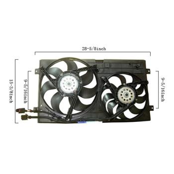 1998 Volkswagen Beetle Dual Radiator and Condenser Fan Assembly Agility Auto Parts 6035101 image 1 of 2