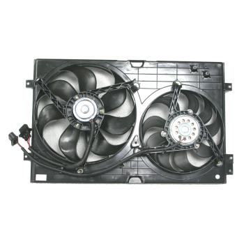 2004 Volkswagen Jetta Dual Radiator and Condenser Fan Assembly