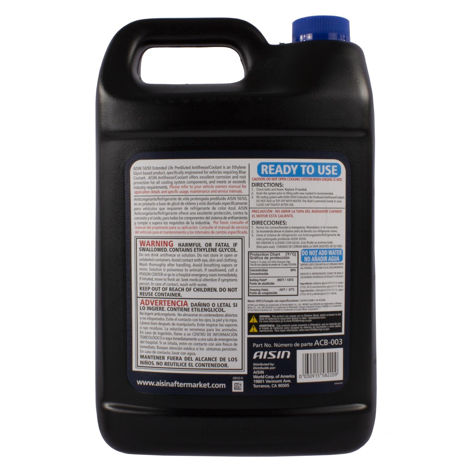 AISIN ACB003 - Engine Coolant / Antifreeze AISIN ACB003 Antifreeze Coolant product image 3 of 3