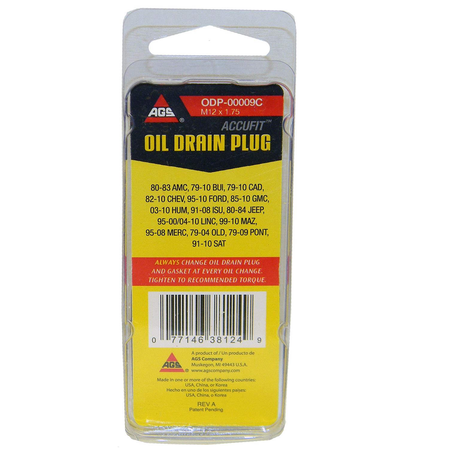 American Grease Stick (AGS) ODP00009C - Engine Oil Drain Plug American Grease Stick (AGS) ODP00009C Engine Oil Drain Plug product image 3 of 3