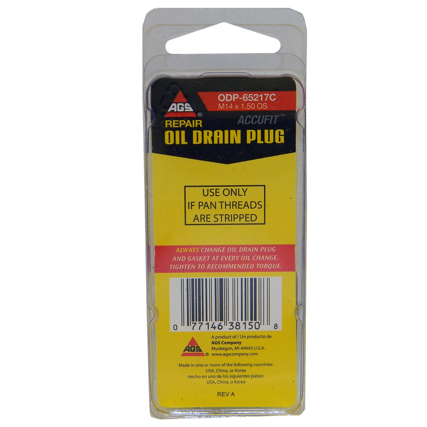 American Grease Stick (AGS) ODP65217C - Engine Oil Drain Plug American Grease Stick (AGS) ODP65217C Engine Oil Drain Plug product image 2 of 3