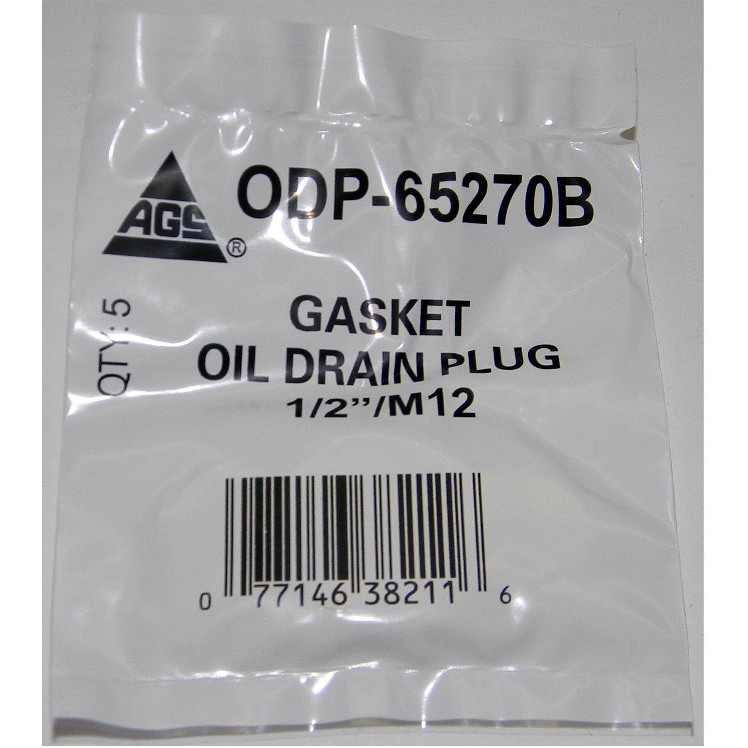 American Grease Stick (AGS) ODP65270B Engine Oil Drain Plug Gasket product image 1 of 2