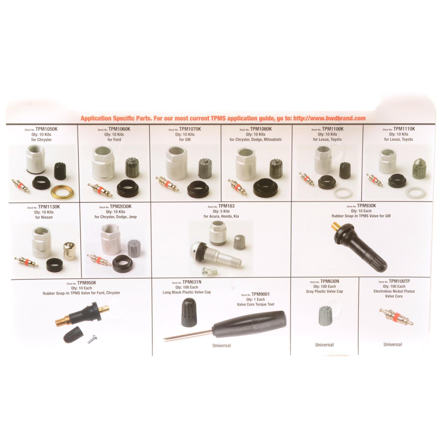 BWD TPM6101BK Tire Pressure Monitoring System Sensor Service Kit product image 2 of 4