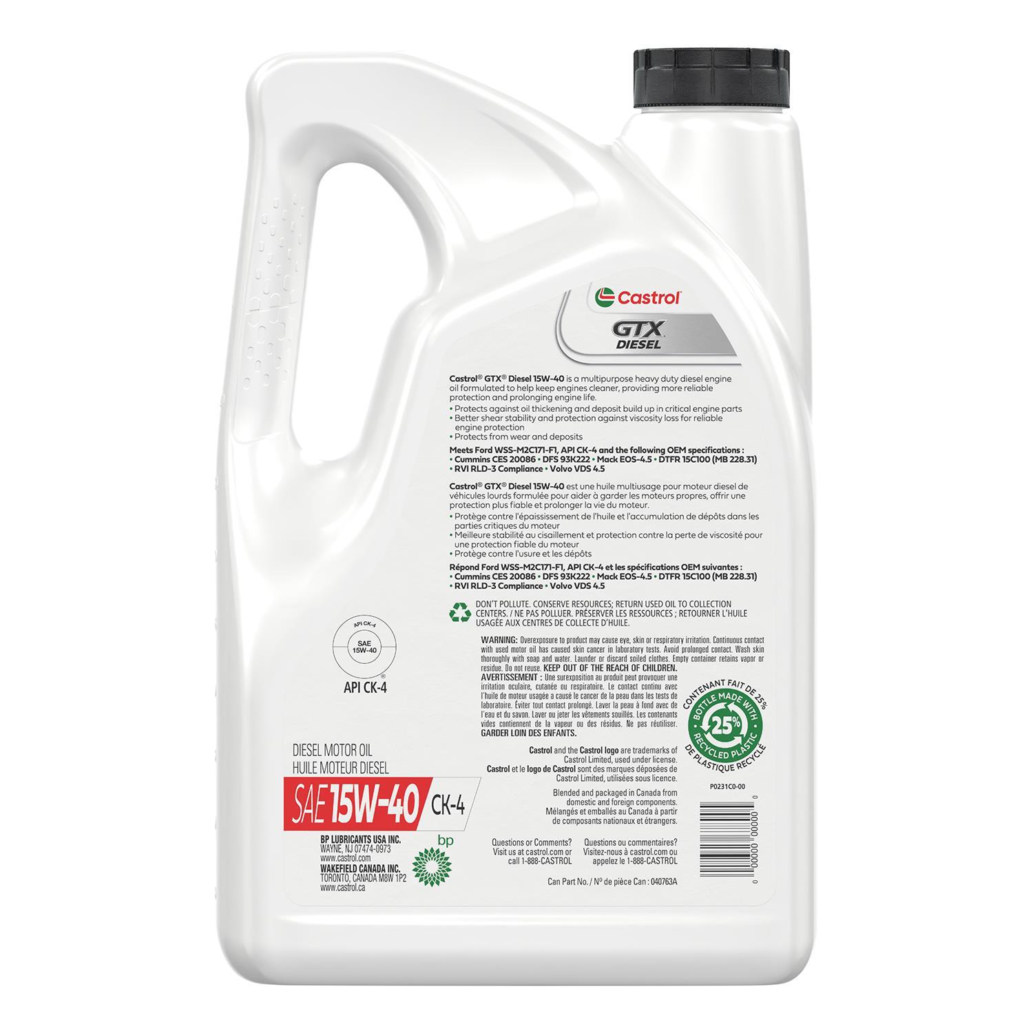 Castrol 040763A Engine Oil product image 1 of 2