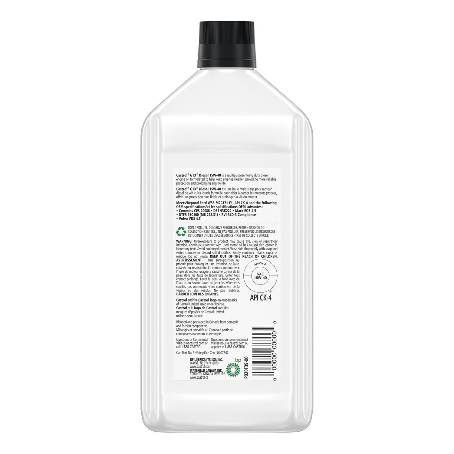 Castrol 0407642 Engine Oil product image 1 of 2