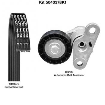 2005 Chevrolet Avalanche 1500 Serpentine Belt Drive Component Kit Air Conditioning and Tensioner Dayco 5040378K1 image 1 of 1