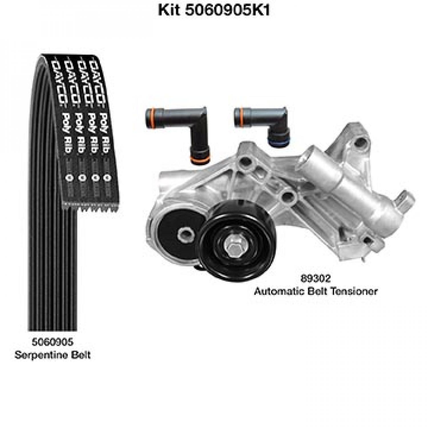 Dayco 5060905K1 - Serpentine Belt Drive Component Kit Dayco 5060905K1 Serpentine Belt Drive Component Kit product image 1 of 1