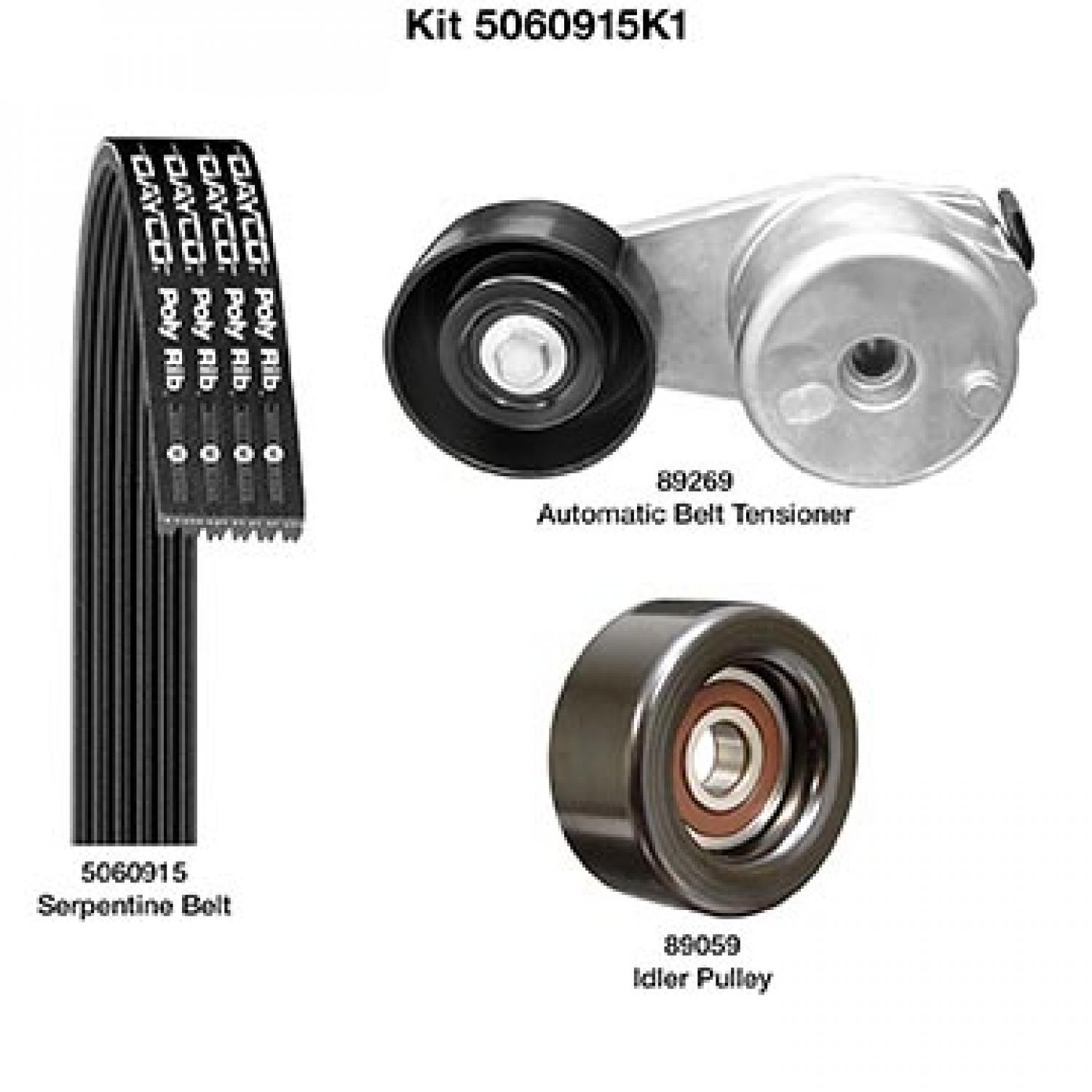 Dayco 5060915K1 Serpentine Belt Drive Component Kit product image 1 of 1
