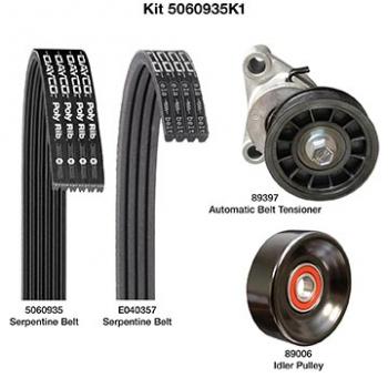 2010 Hummer H3T Serpentine Belt Drive Component Kit Main Drive Dayco 5060935K1 image 1 of 1