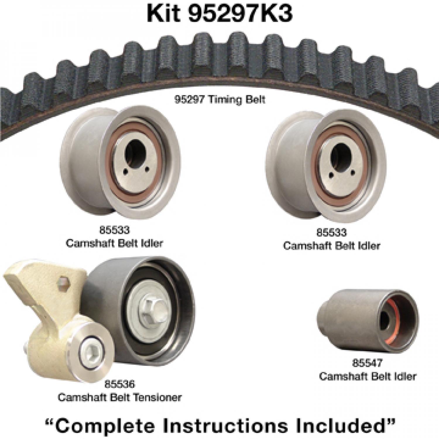 Dayco 95297K3 - Engine Timing Belt Kit Dayco 95297K3 Engine Timing Belt Component Kit product image 1 of 1
