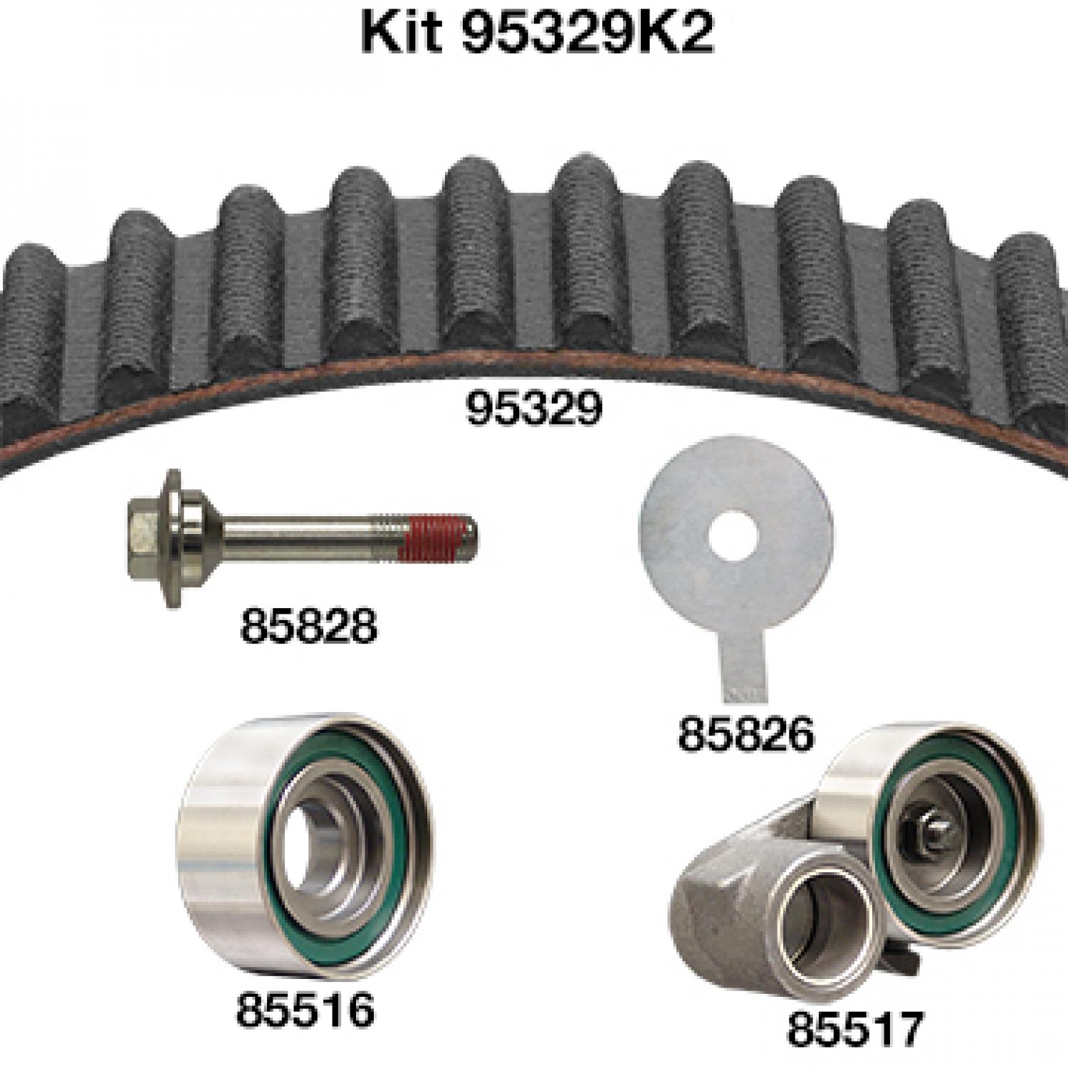 Dayco 95329K2 - Engine Timing Belt Kit Dayco 95329K2 Engine Timing Belt Component Kit product image 1 of 1