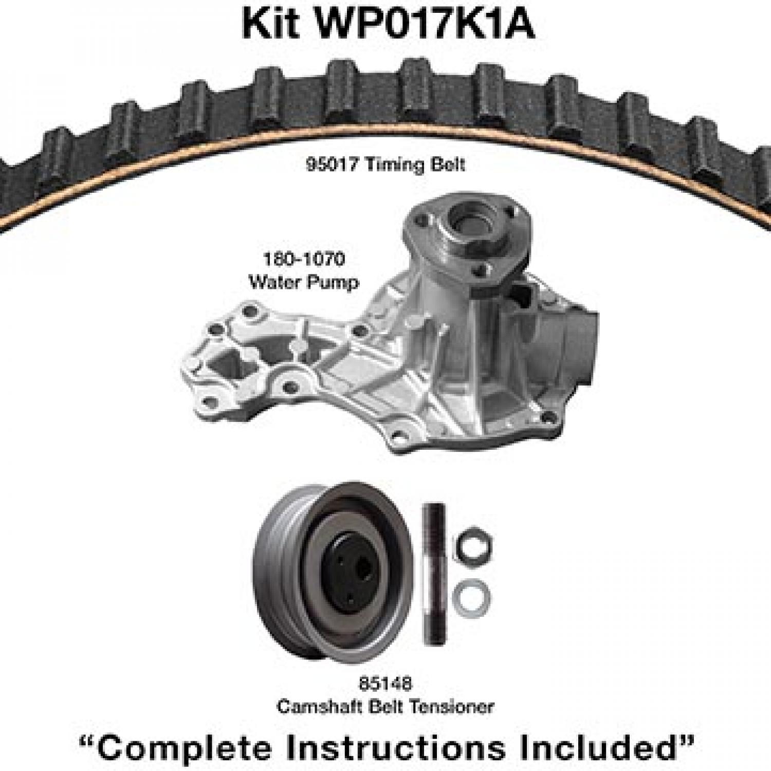 Dayco WP017K1A - Engine Timing Belt Kit with Water Pump Dayco WP017K1A Engine Timing Belt Kit with Water Pump product image 1 of 1