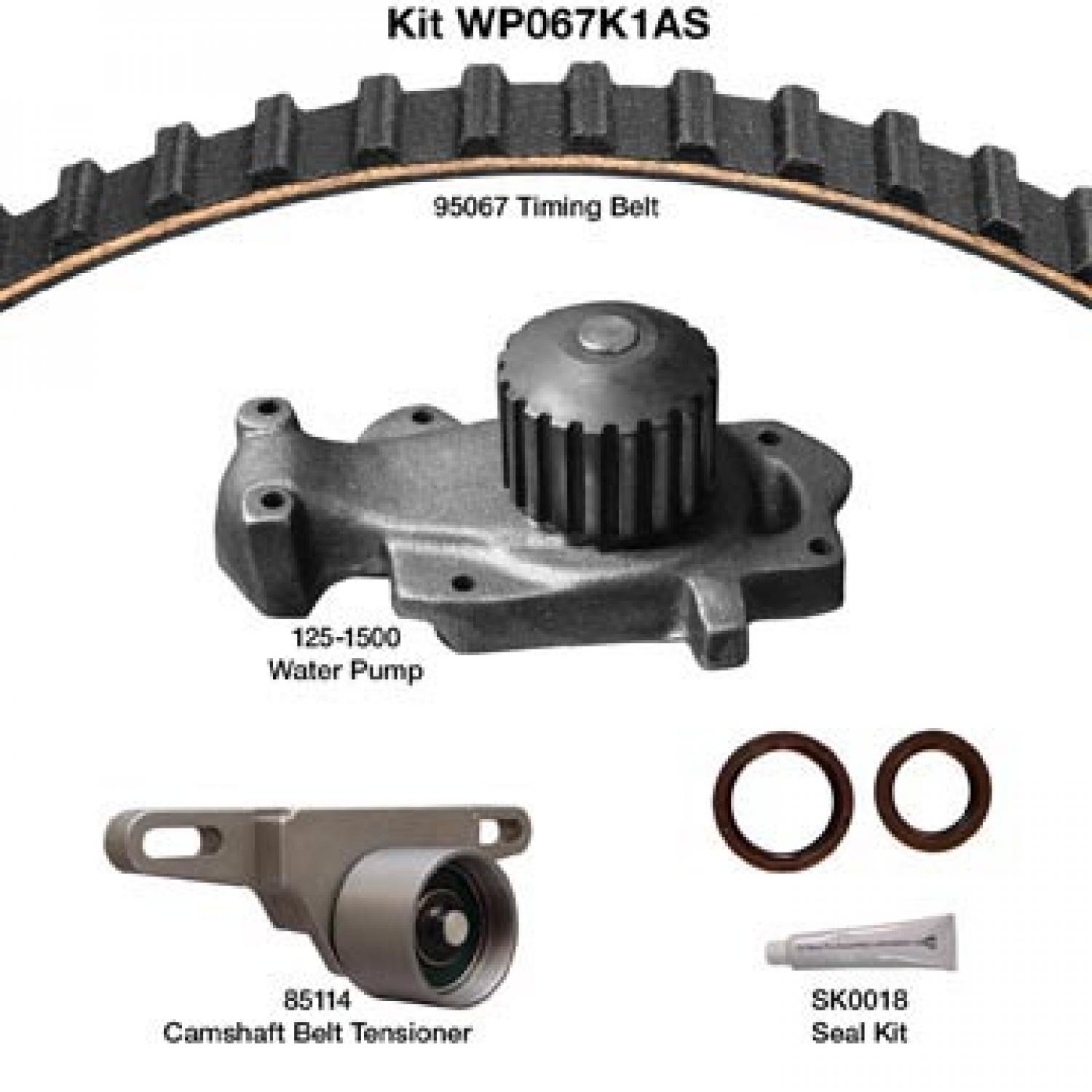 Dayco WP067K1AS - Engine Timing Belt Kit with Water Pump Dayco WP067K1AS Engine Timing Belt Kit with Water Pump product image 1 of 1