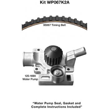 1991 Mercury Tracer Engine Timing Belt Kit with Water Pump Dayco WP067K2A image 1 of 1