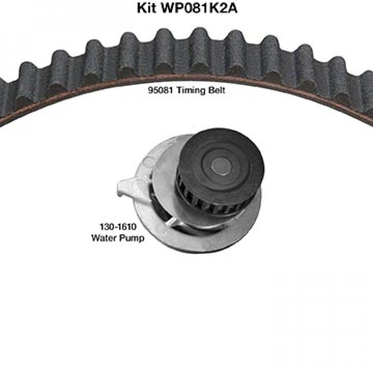 Dayco WP081K2A - Engine Timing Belt Kit with Water Pump Dayco WP081K2A Engine Timing Belt Kit with Water Pump product image 1 of 1