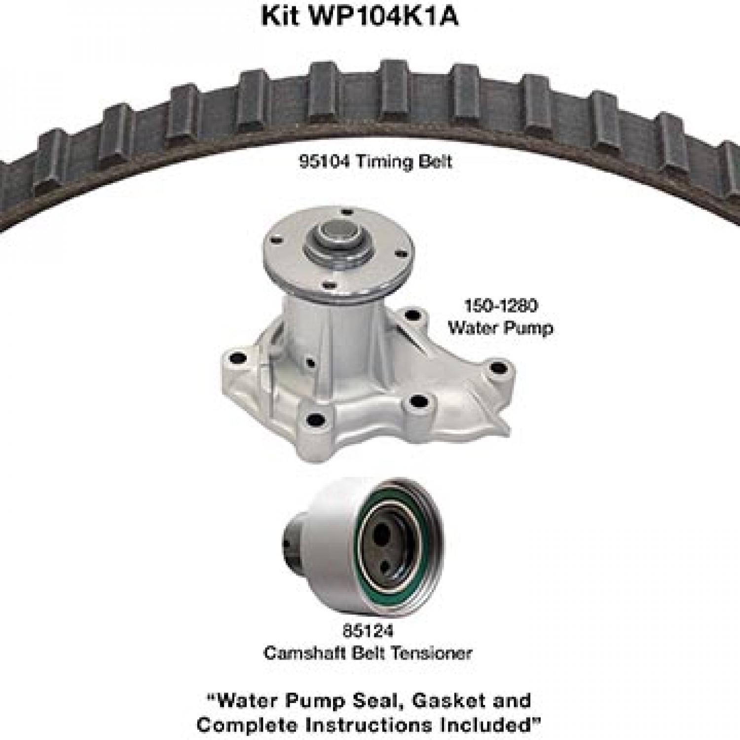 Dayco WP104K1A - Engine Timing Belt Kit with Water Pump Dayco WP104K1A Engine Timing Belt Kit with Water Pump product image 1 of 1