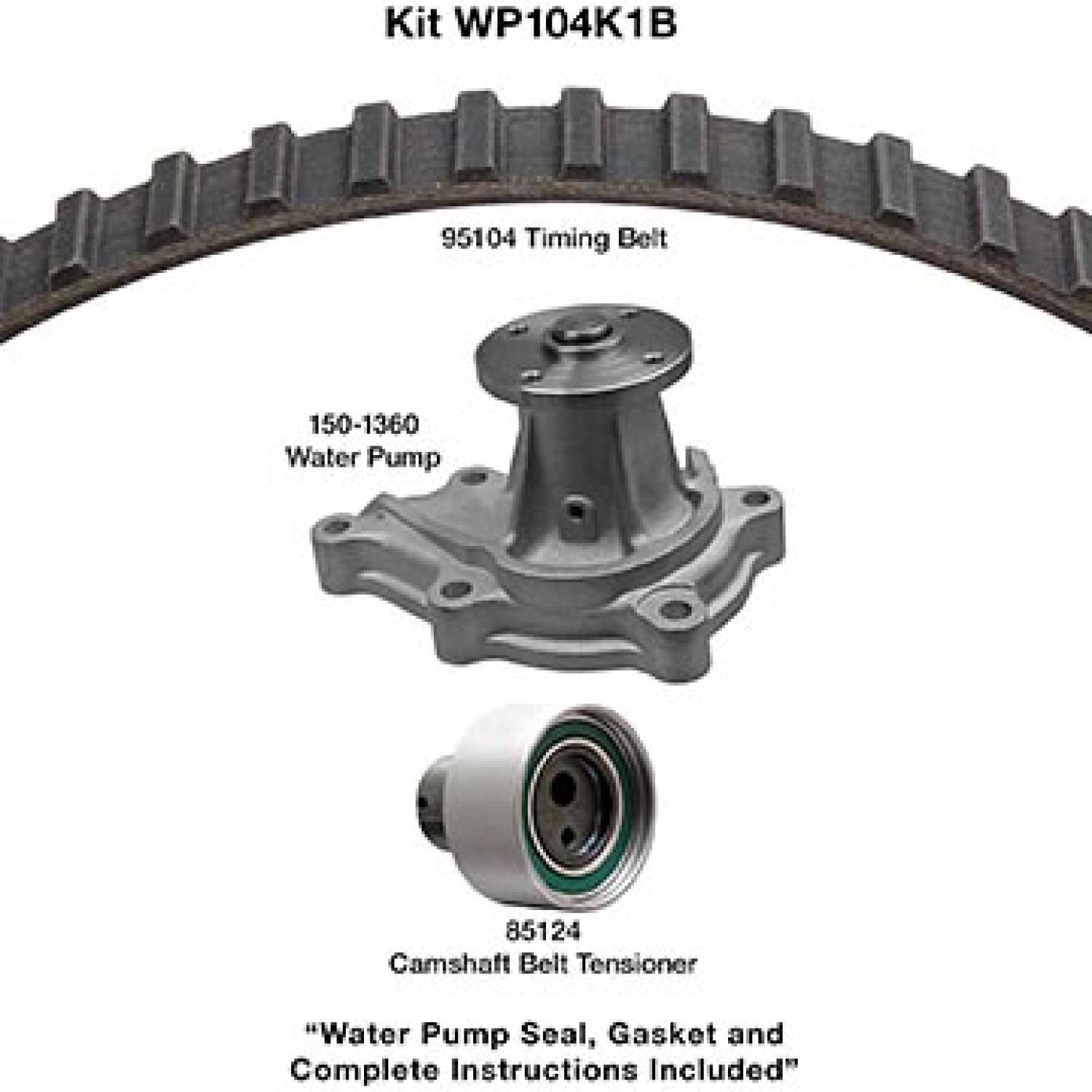 Dayco WP104K1B Engine Timing Belt Kit with Water Pump product image 1 of 1
