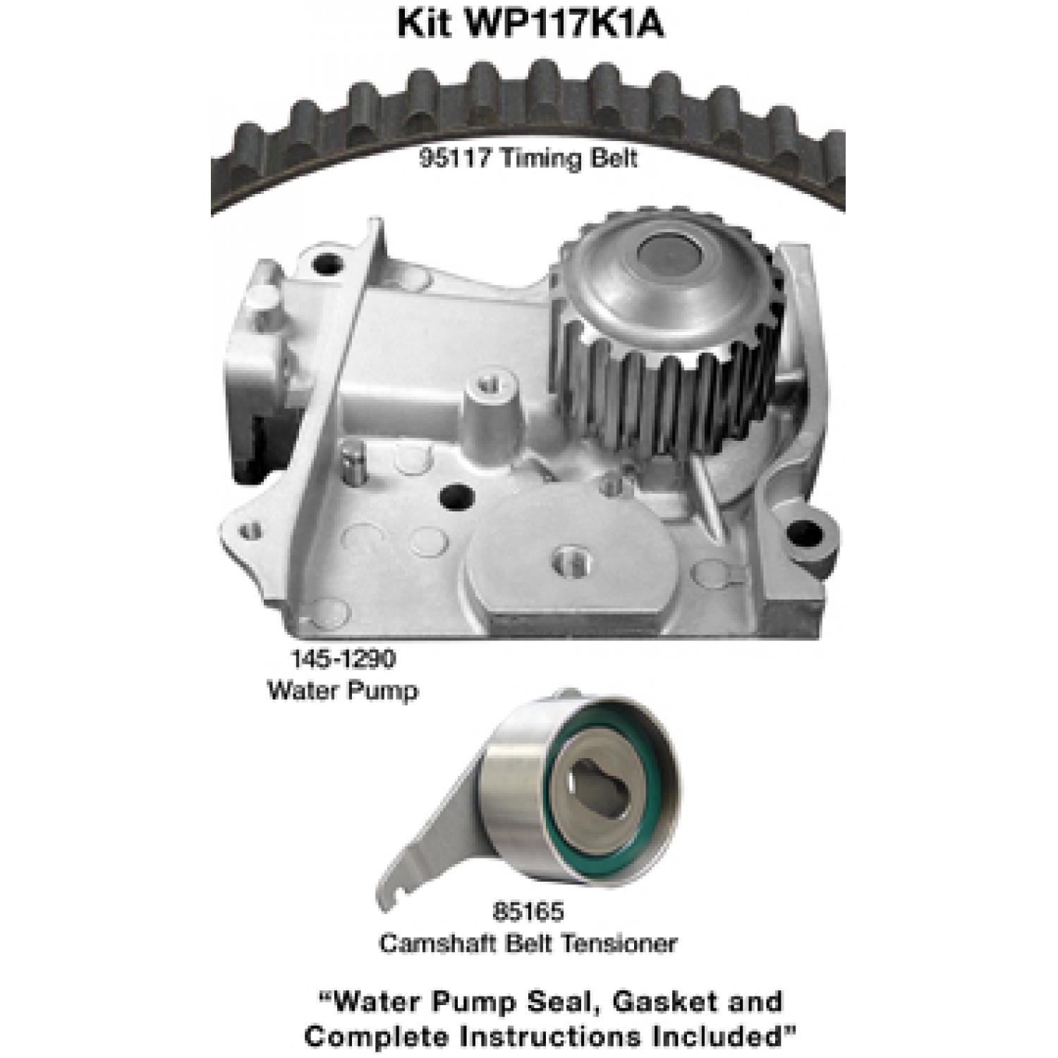 Dayco WP117K1A - Engine Timing Belt Kit with Water Pump Dayco WP117K1A Engine Timing Belt Kit with Water Pump product image 1 of 1