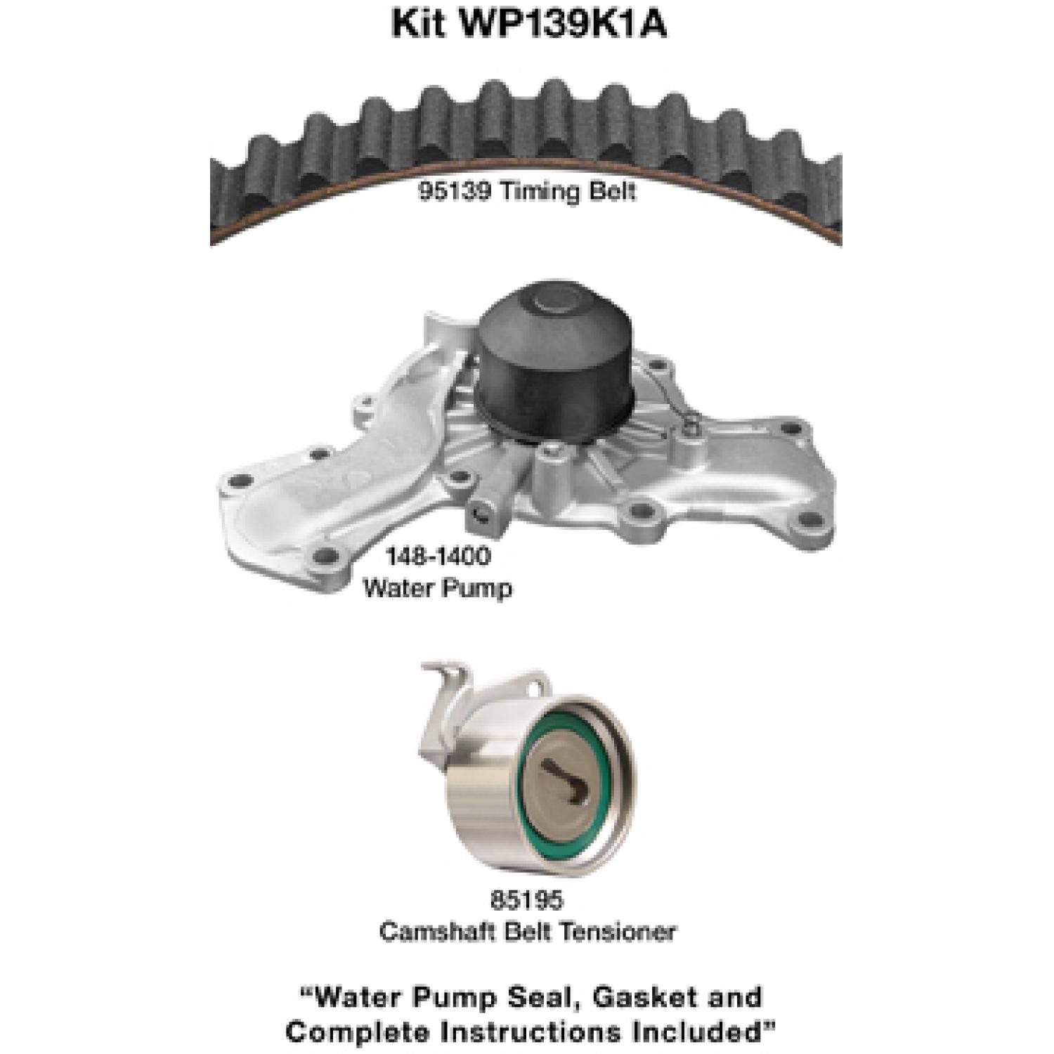 Dayco WP139K1A - Engine Timing Belt Kit with Water Pump Dayco WP139K1A Engine Timing Belt Kit with Water Pump product image 1 of 1
