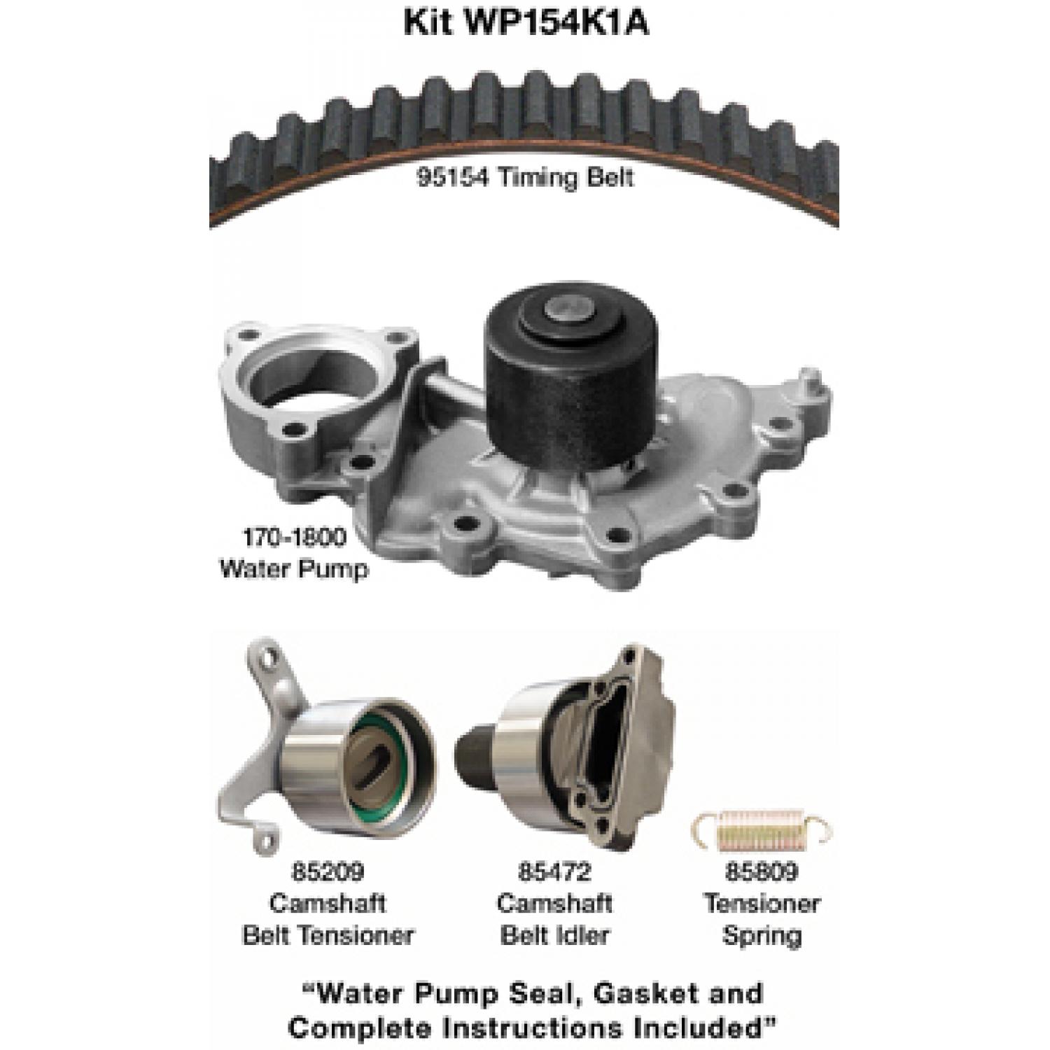 Dayco WP154K1A Engine Timing Belt Kit with Water Pump product image 1 of 1