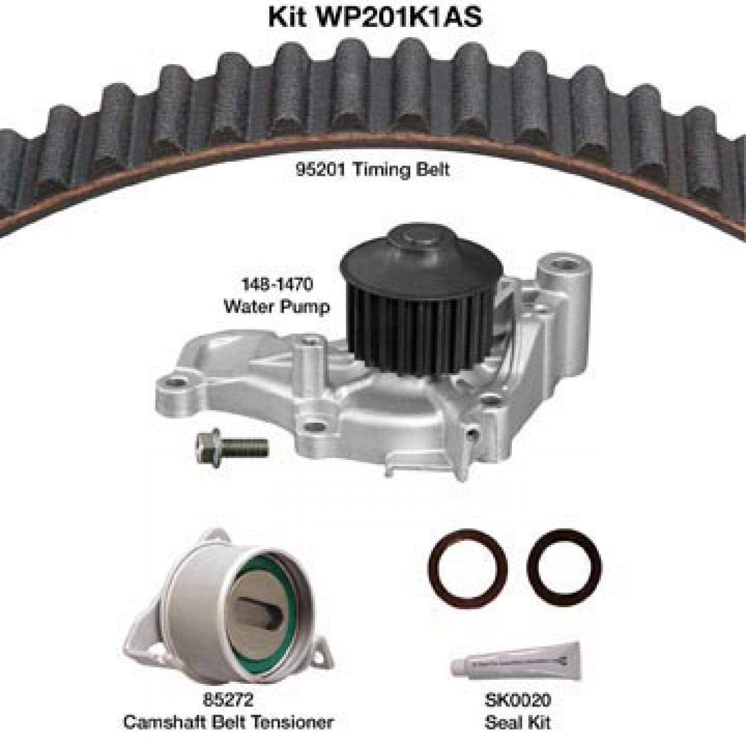 Dayco WP201K1AS - Engine Timing Belt Kit with Water Pump Dayco WP201K1AS Engine Timing Belt Kit with Water Pump product image 1 of 1