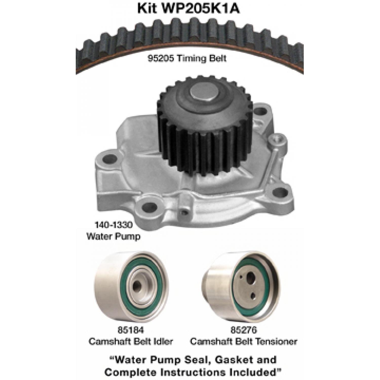 Dayco WP205K1A - Engine Timing Belt Kit with Water Pump Dayco WP205K1A Engine Timing Belt Kit with Water Pump product image 1 of 1