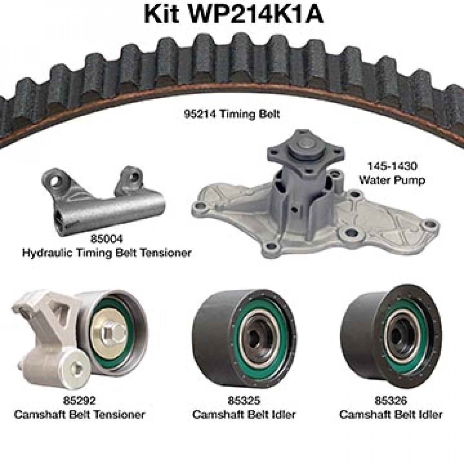 Dayco WP214K1A - Engine Timing Belt Kit with Water Pump Dayco WP214K1A Engine Timing Belt Kit with Water Pump product image 1 of 1