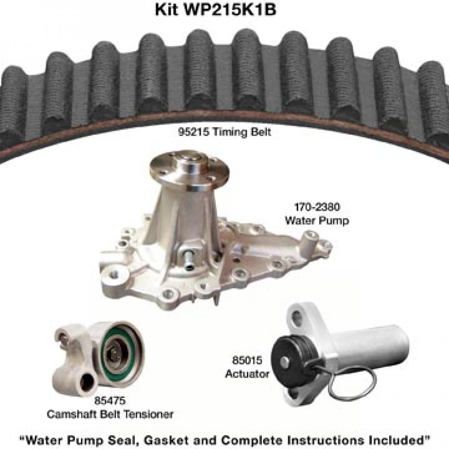 Dayco WP215K1B - Engine Timing Belt Kit with Water Pump Dayco WP215K1B Engine Timing Belt Kit with Water Pump product image 1 of 1