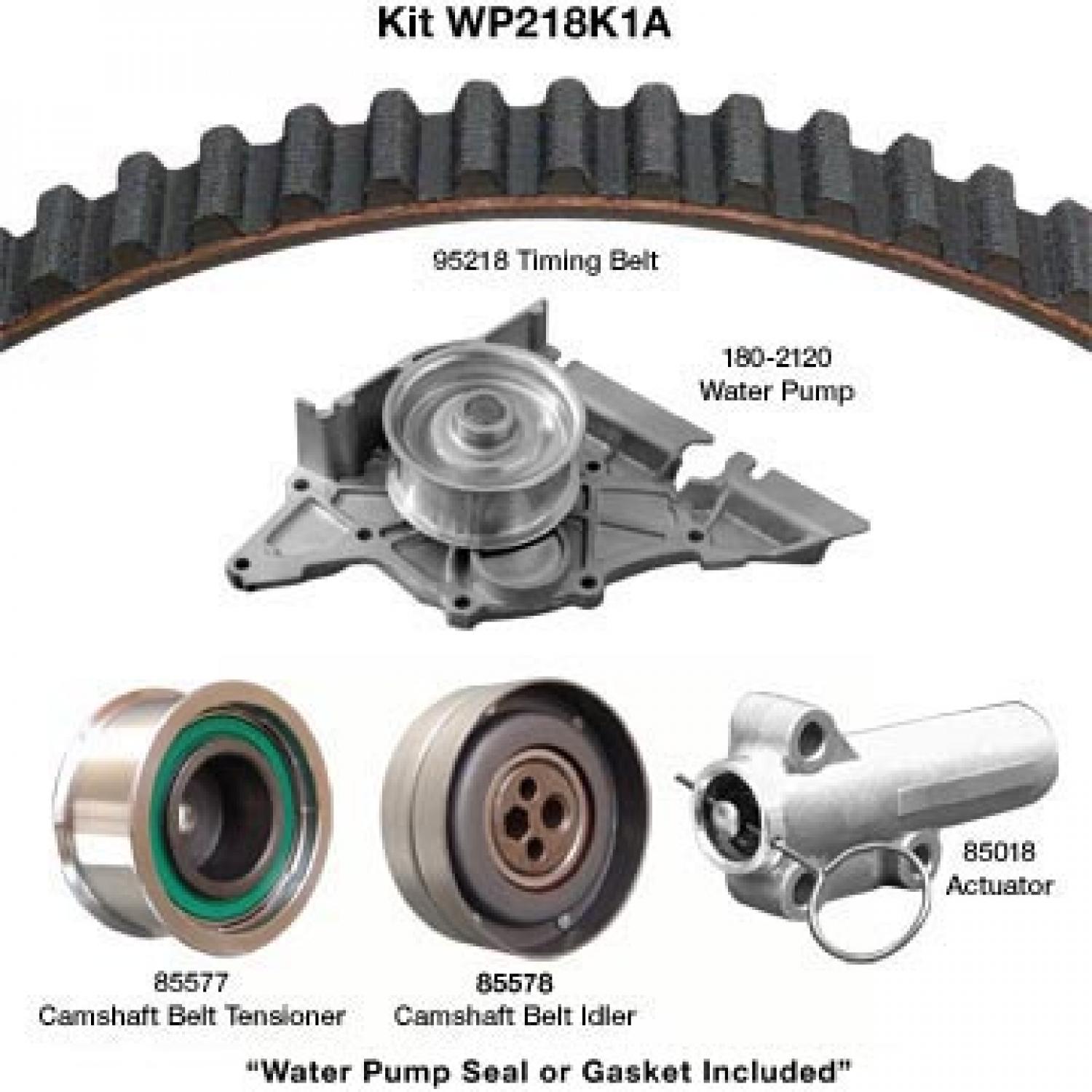 Dayco WP218K1A - Engine Timing Belt Kit with Water Pump Dayco WP218K1A Engine Timing Belt Kit with Water Pump product image 1 of 1
