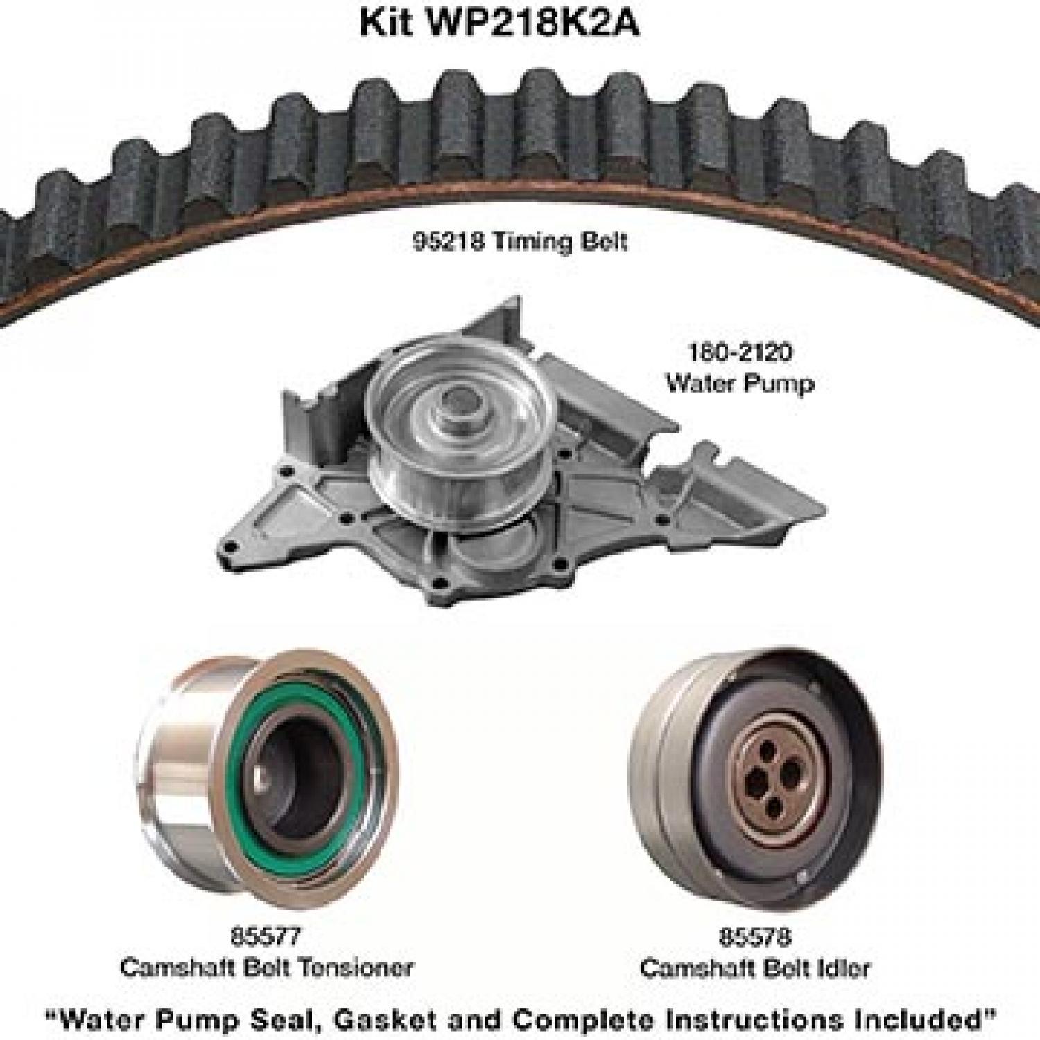 Dayco WP218K2A - Engine Timing Belt Kit with Water Pump Dayco WP218K2A Engine Timing Belt Kit with Water Pump product image 1 of 1