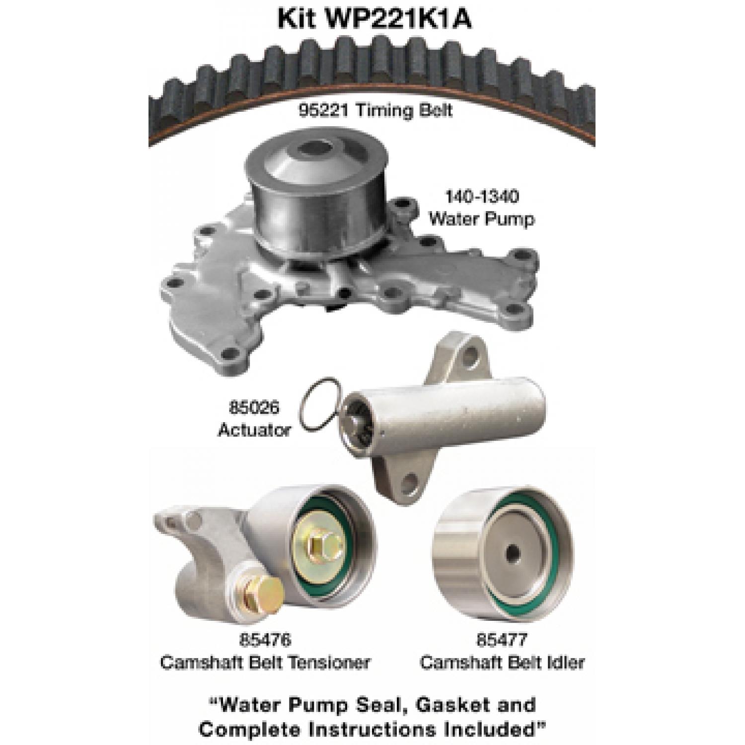 Dayco WP221K1A - Engine Timing Belt Kit with Water Pump Dayco WP221K1A Engine Timing Belt Kit with Water Pump product image 1 of 1