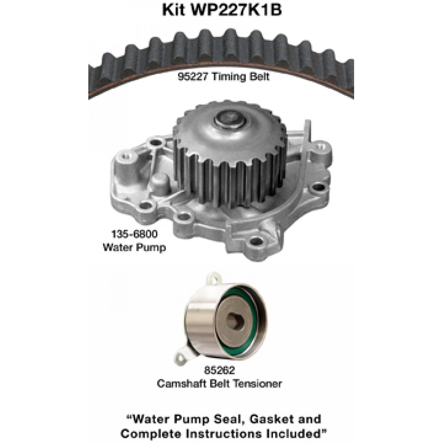 Dayco WP227K1B - Engine Timing Belt Kit with Water Pump Dayco WP227K1B Engine Timing Belt Kit with Water Pump product image 1 of 1