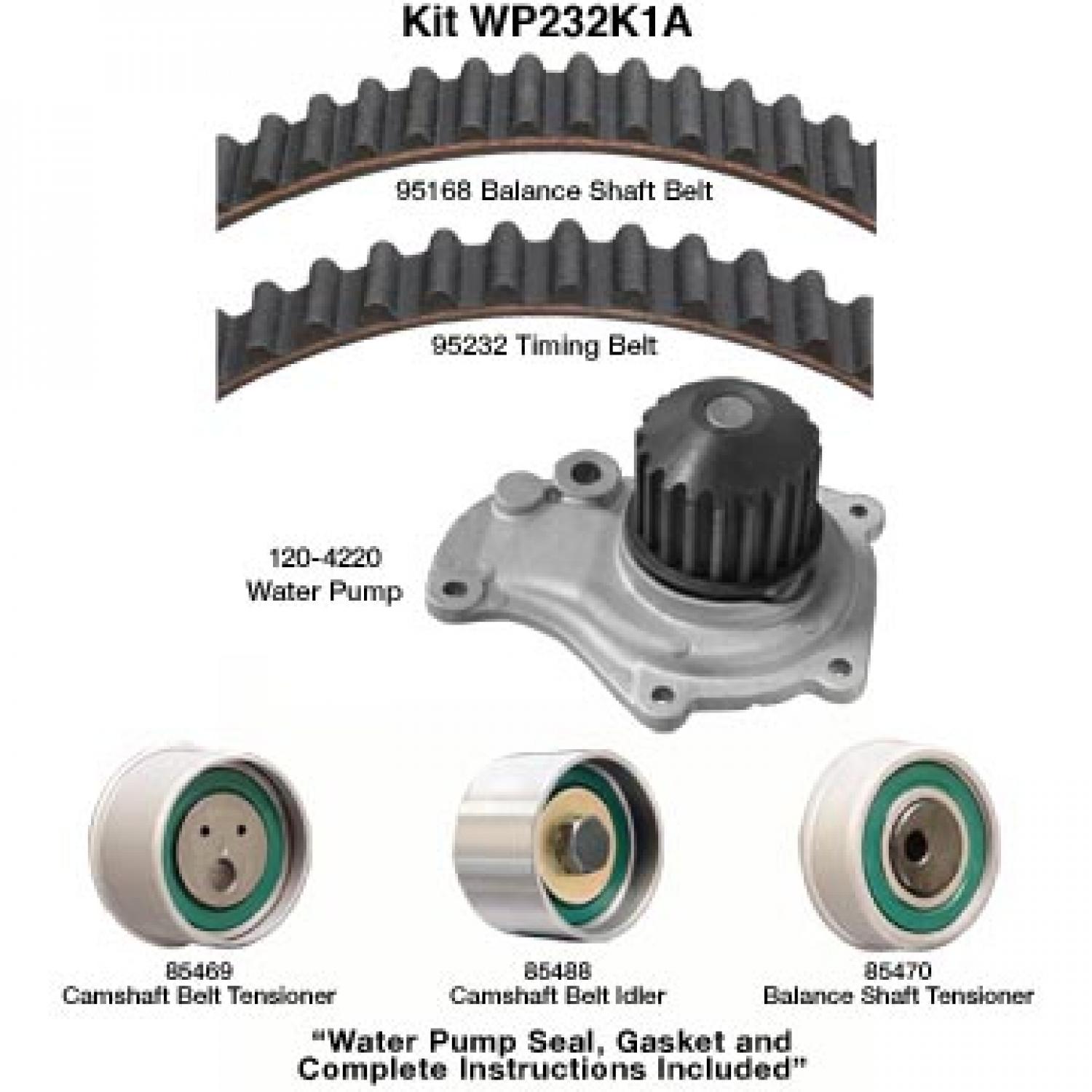 Dayco WP232K1A - Engine Timing Belt Kit with Water Pump Dayco WP232K1A Engine Timing Belt Kit with Water Pump product image 1 of 1