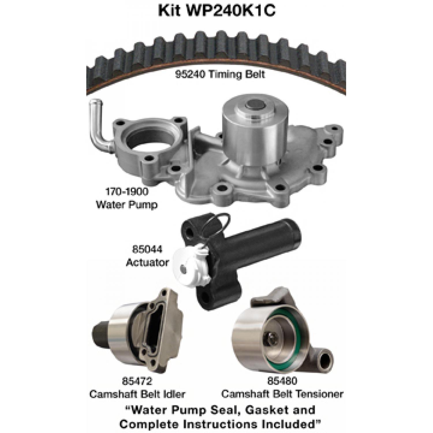 Dayco WP240K1C - Engine Timing Belt Kit with Water Pump Dayco WP240K1C Engine Timing Belt Kit with Water Pump product image 1 of 1