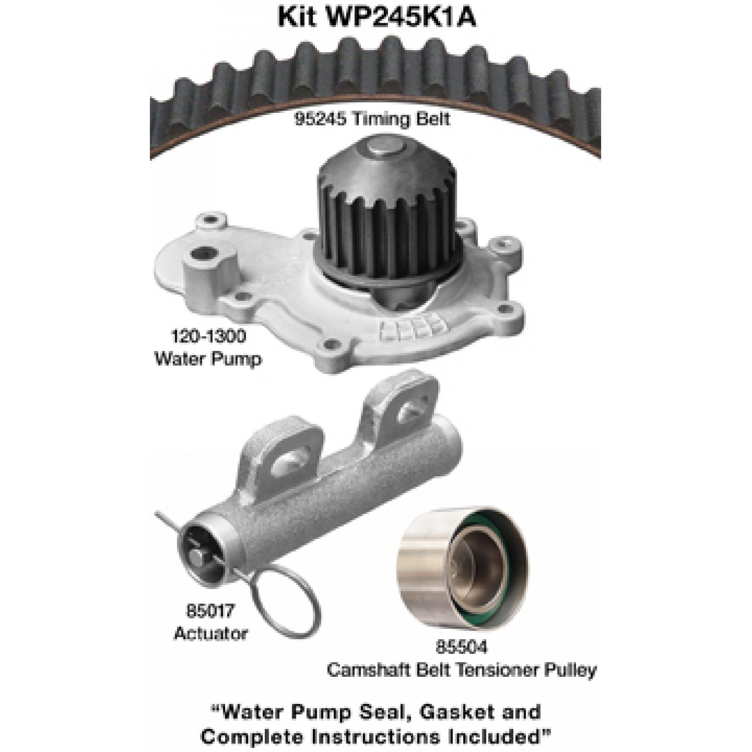 Dayco WP245K1A - Engine Timing Belt Kit with Water Pump Dayco WP245K1A Engine Timing Belt Kit with Water Pump product image 1 of 1