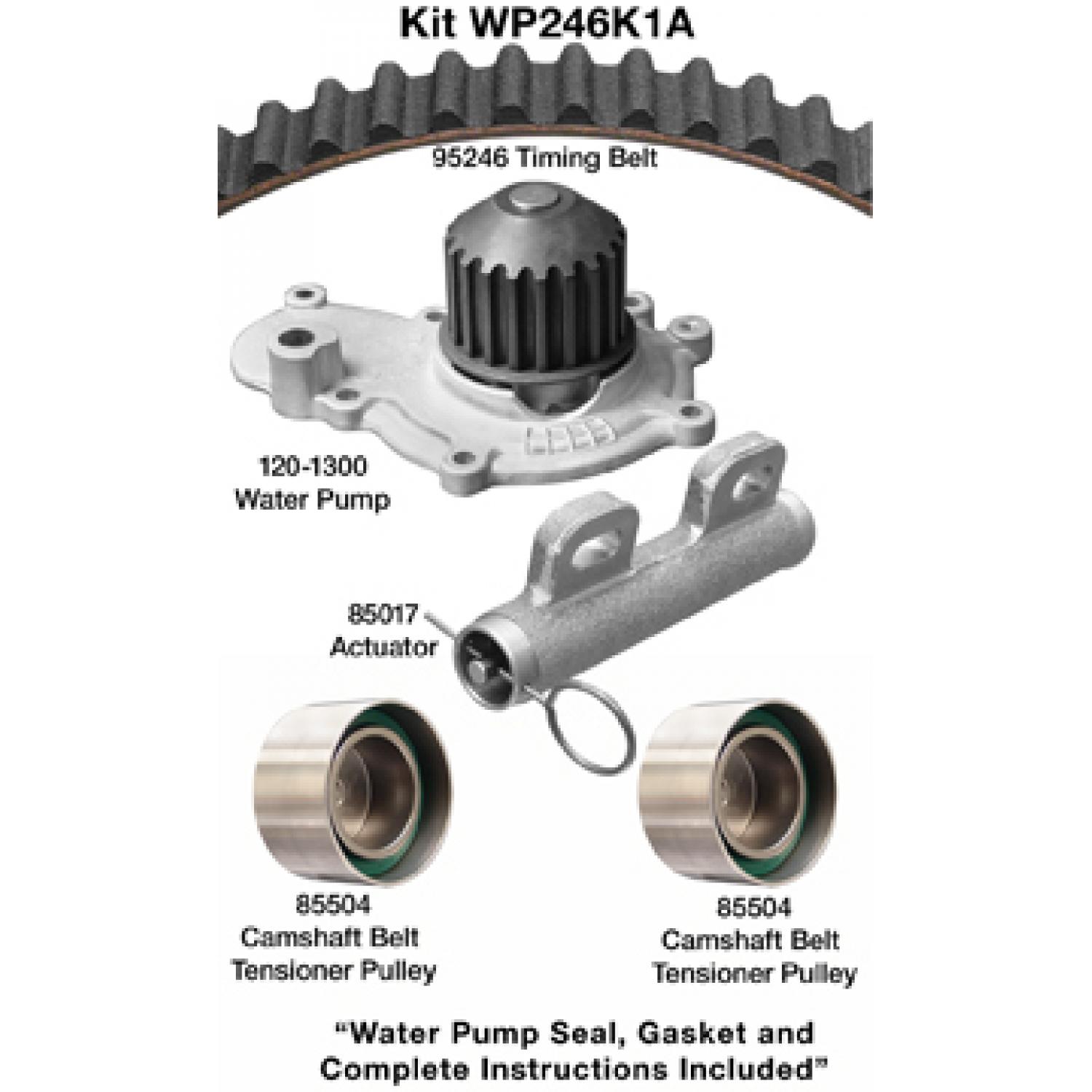 Dayco WP246K1A - Engine Timing Belt Kit with Water Pump Dayco WP246K1A Engine Timing Belt Kit with Water Pump product image 1 of 1