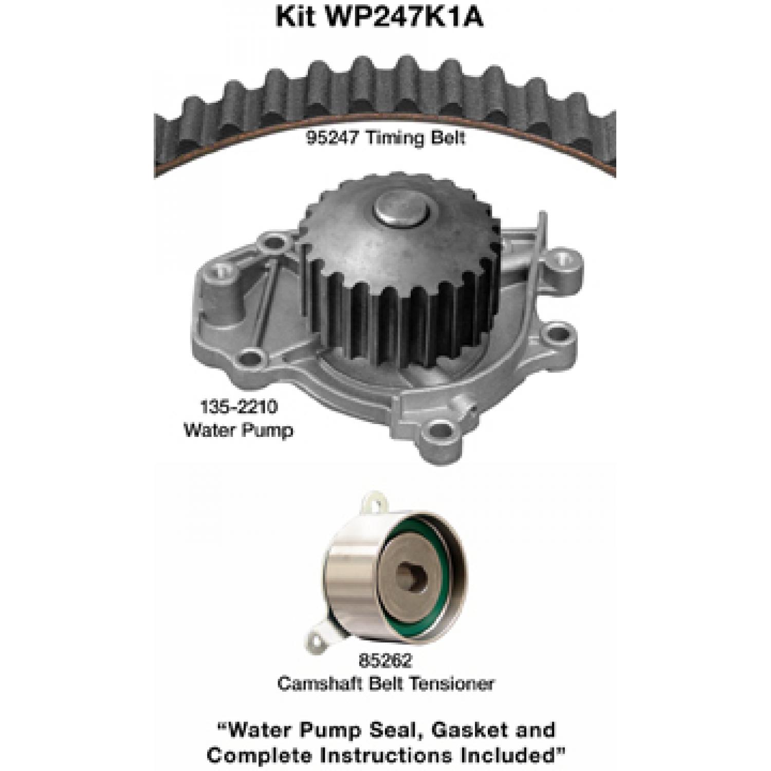 Dayco WP247K1A Engine Timing Belt Kit with Water Pump product image 1 of 1